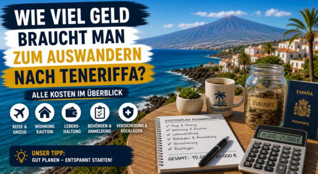 Wie viel Geld braucht man zum Auswandern nach Teneriffa?