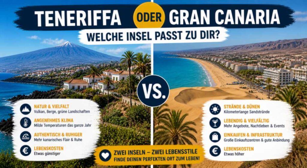Teneriffa oder Gran Canaria – wo es sich wirklich besser leben lässt
