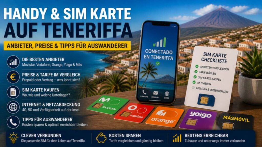 Handy und SIM-Karte auf Teneriffa – Anbieter und Kosten