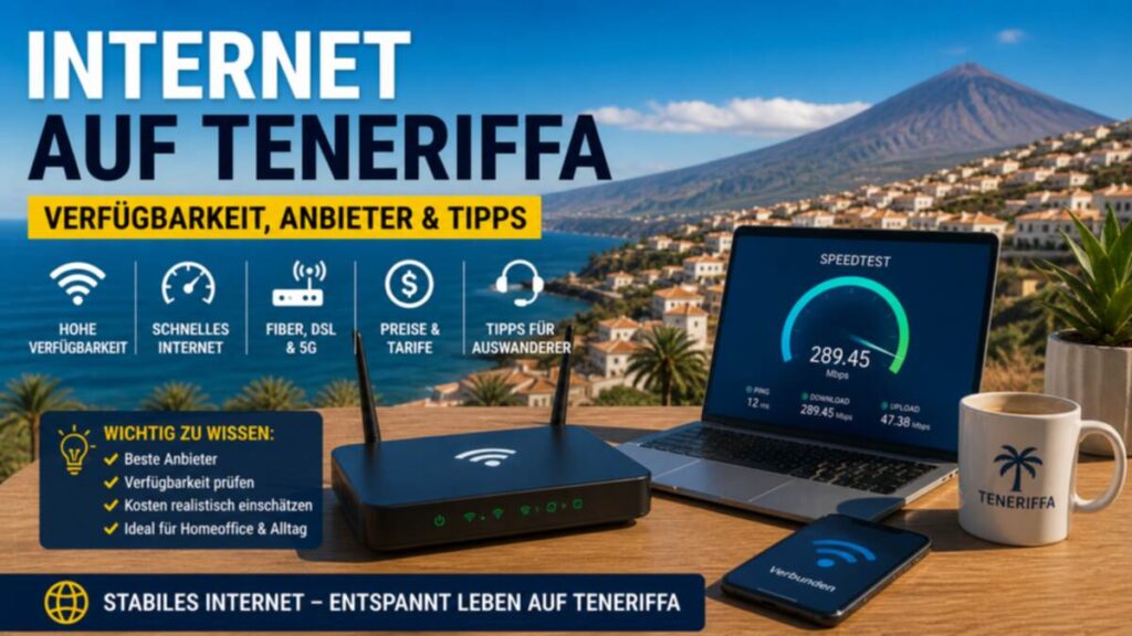 Internet auf Teneriffa – Anbieter, Geschwindigkeit und Tipps