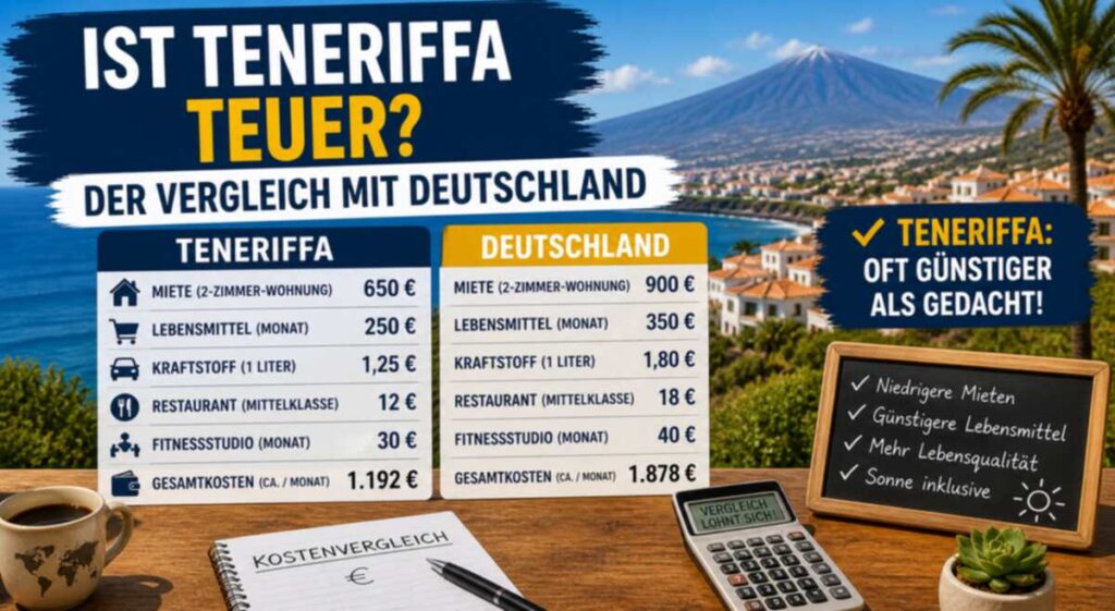 Ist Teneriffa teuer? Der ehrliche Vergleich mit Deutschland